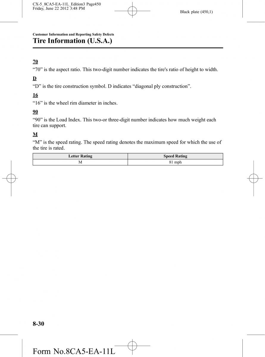 Mazda CX 5 owners manual / page 450