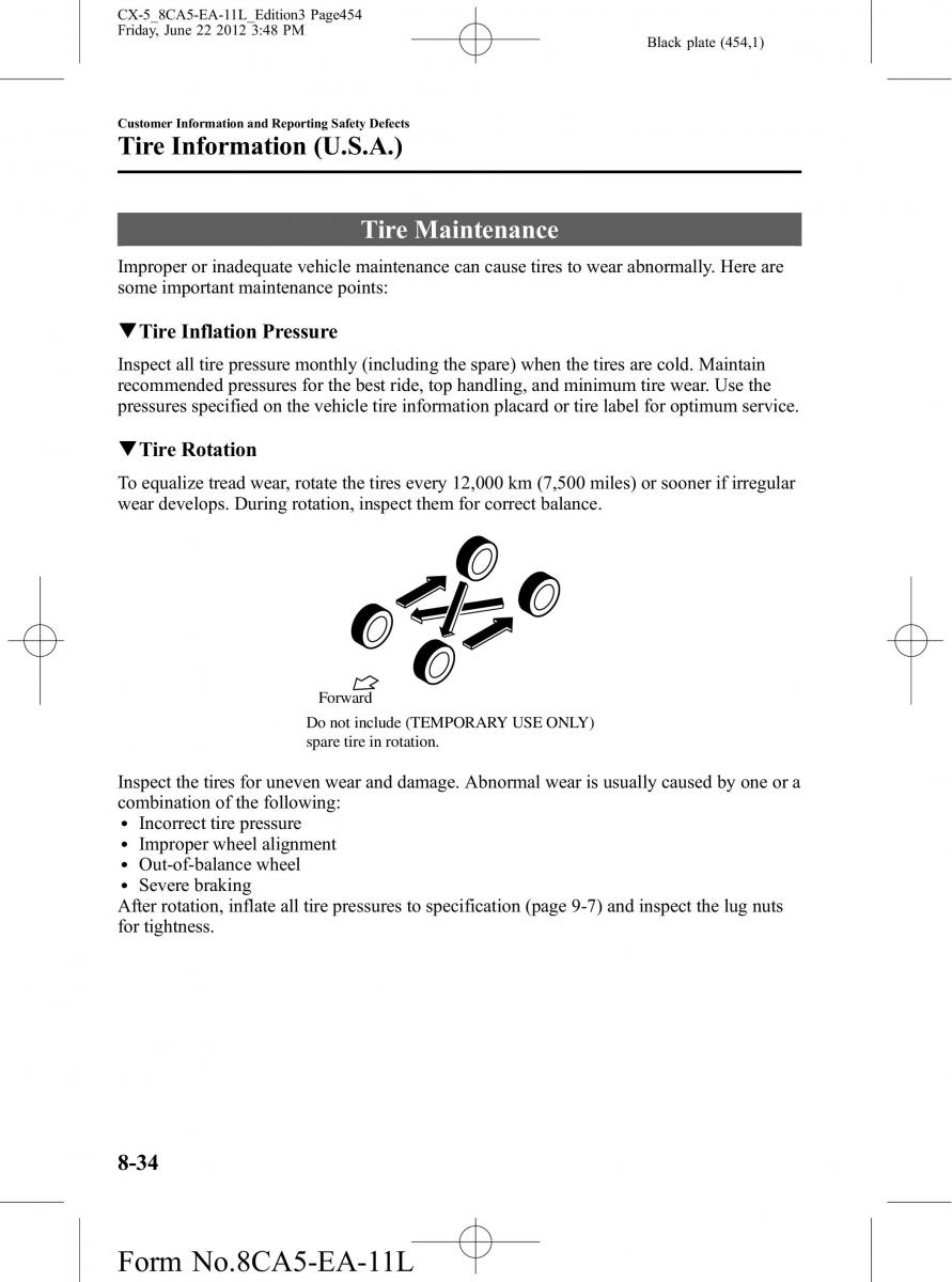 Mazda CX 5 owners manual / page 454