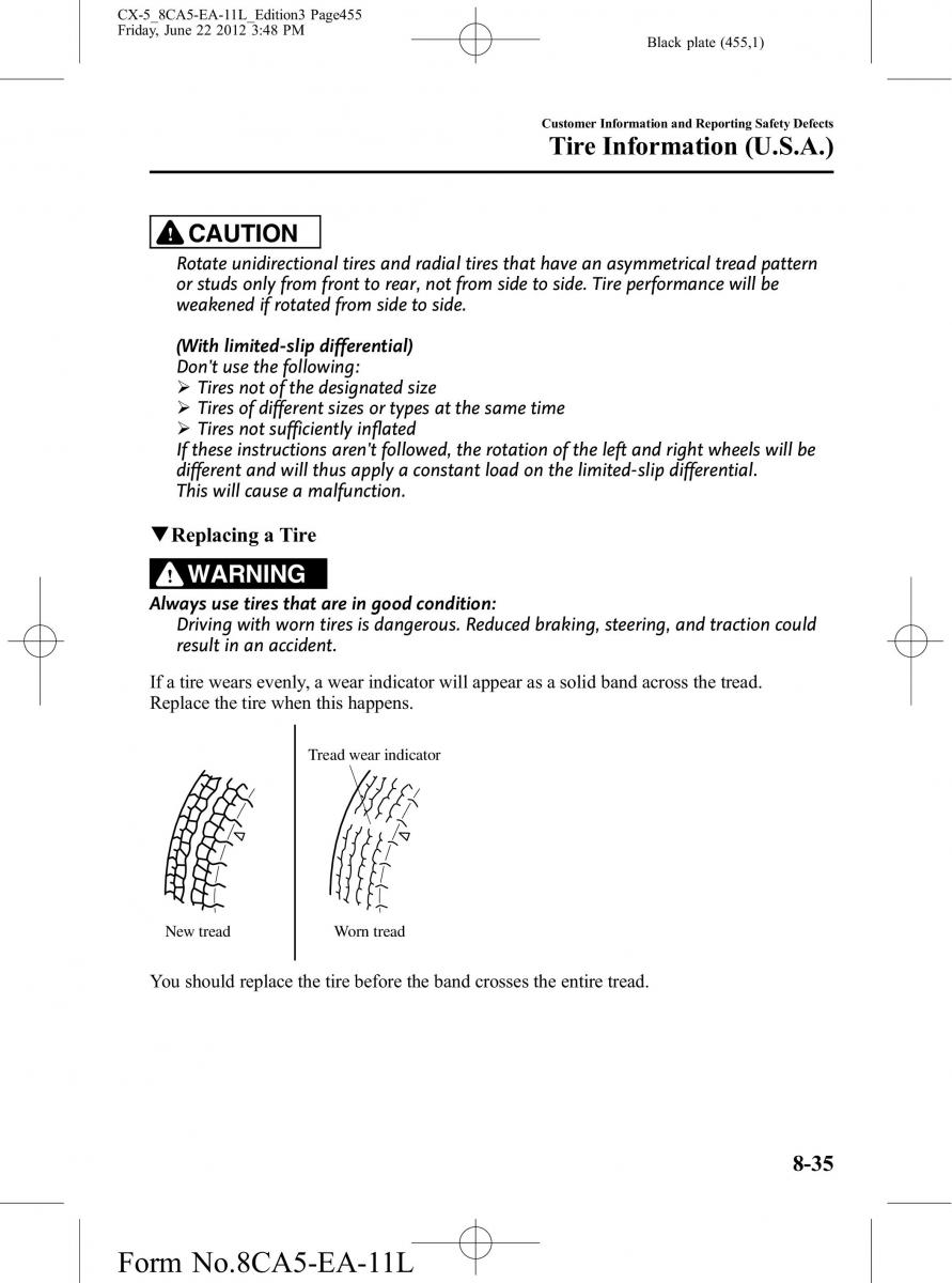 Mazda CX 5 owners manual / page 455