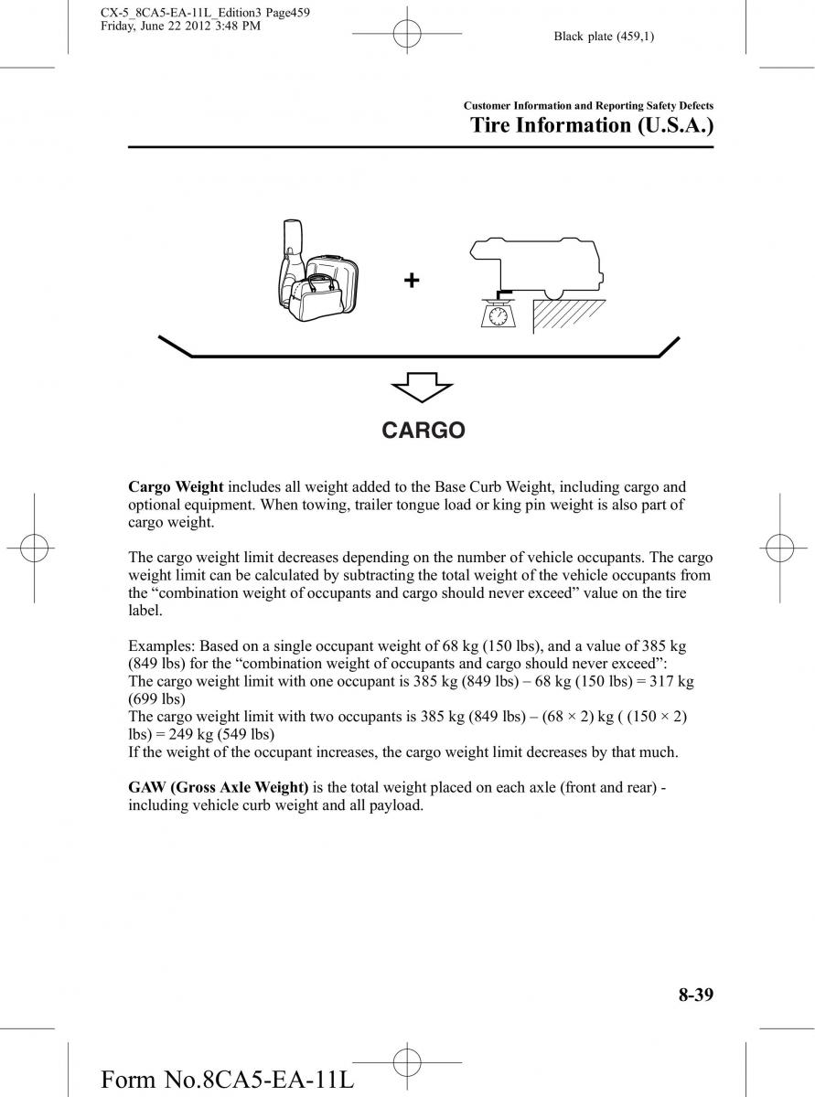 Mazda CX 5 owners manual / page 459