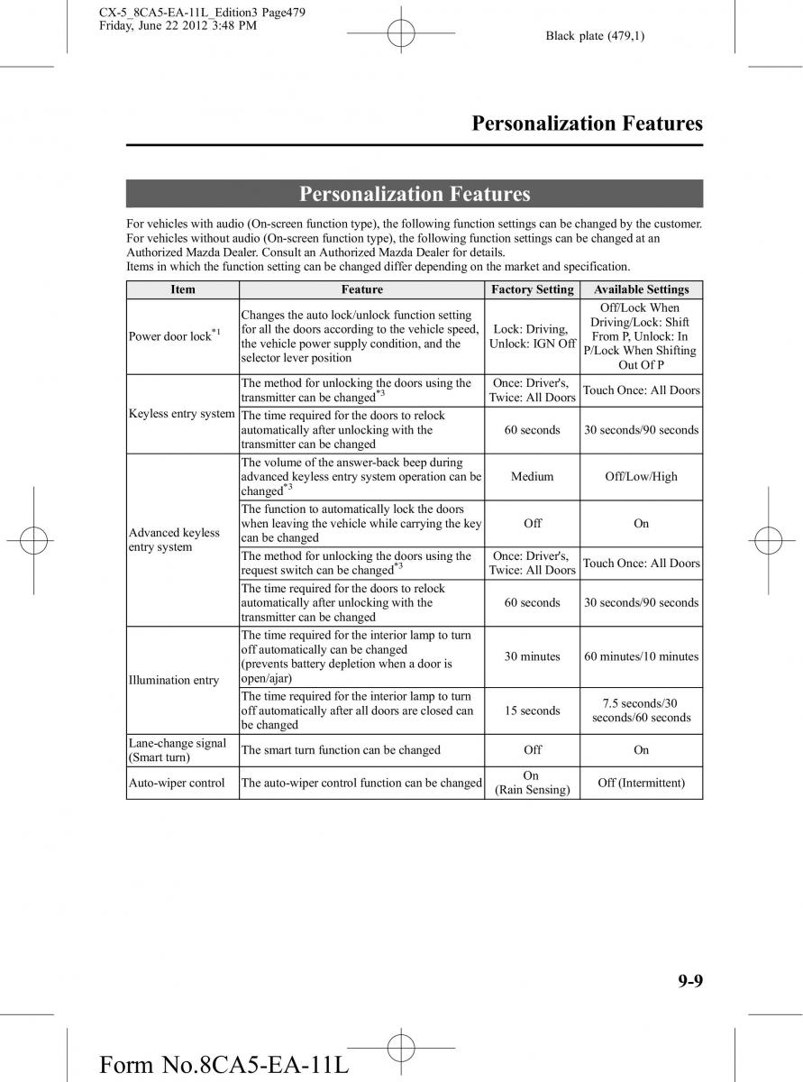 Mazda CX 5 owners manual / page 479