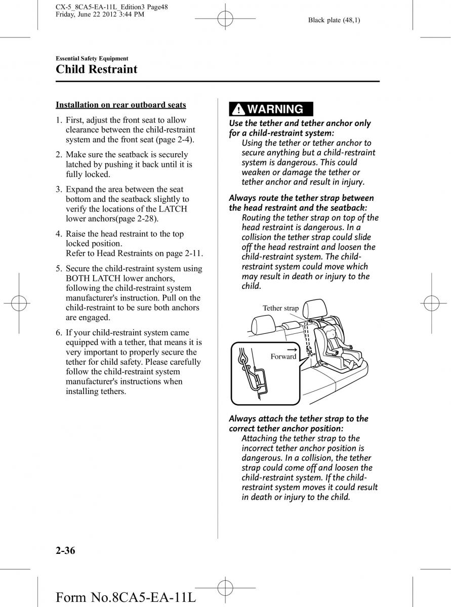 Mazda CX 5 owners manual / page 48