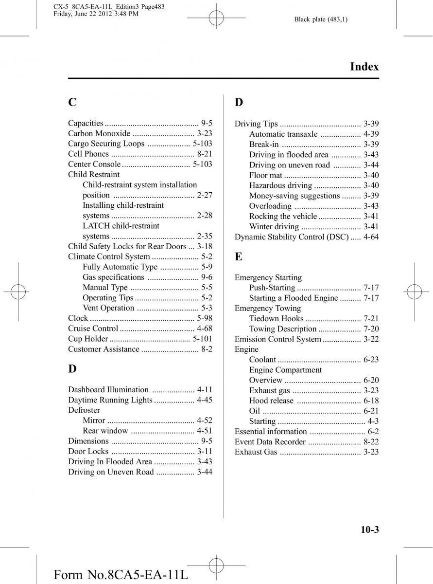 Mazda CX 5 owners manual / page 483