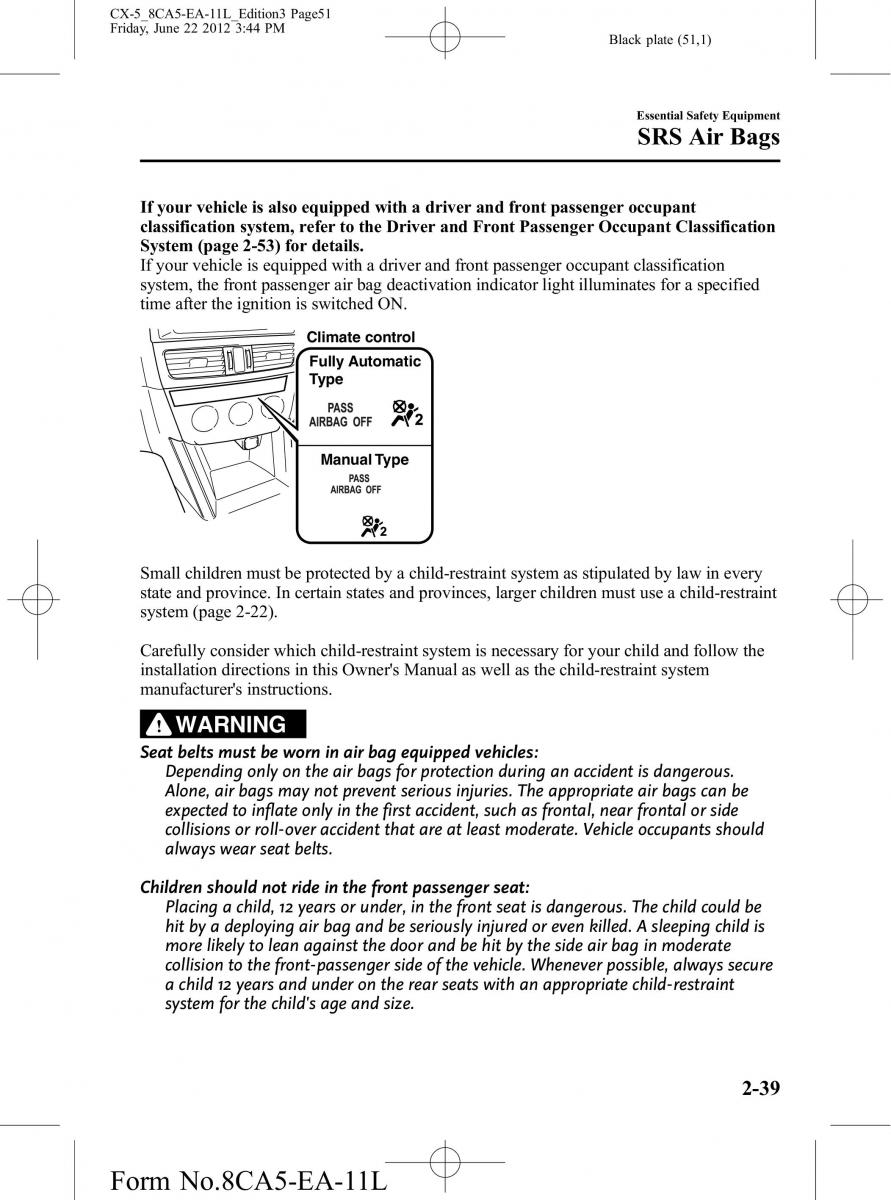 Mazda CX 5 owners manual / page 51