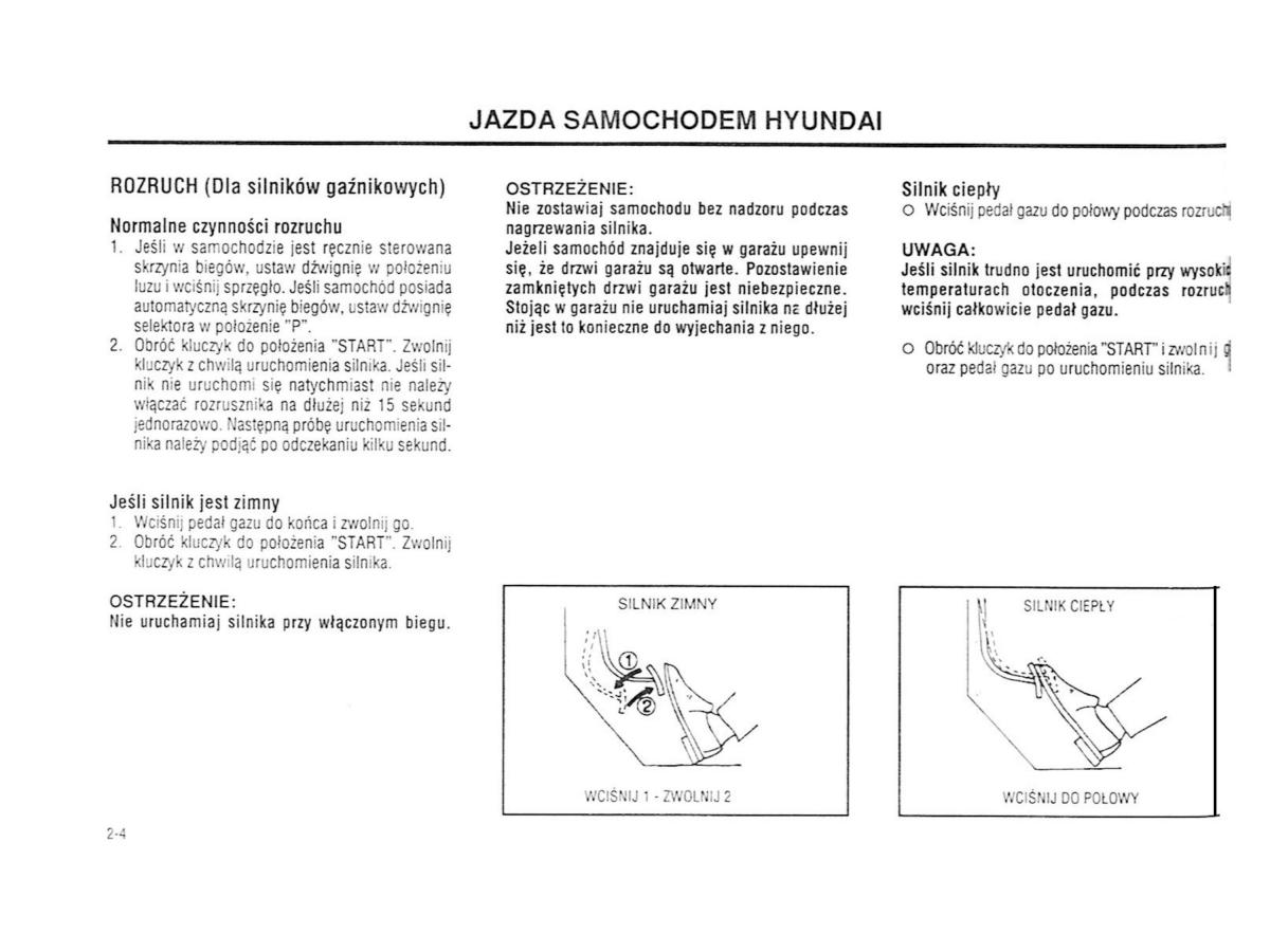 Hyundai Accent X3 Pony Excel instrukcja obslugi / page 61