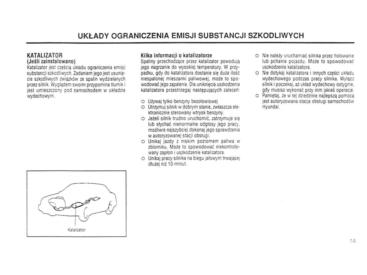 Hyundai Accent X3 Pony Excel instrukcja obslugi / page 118