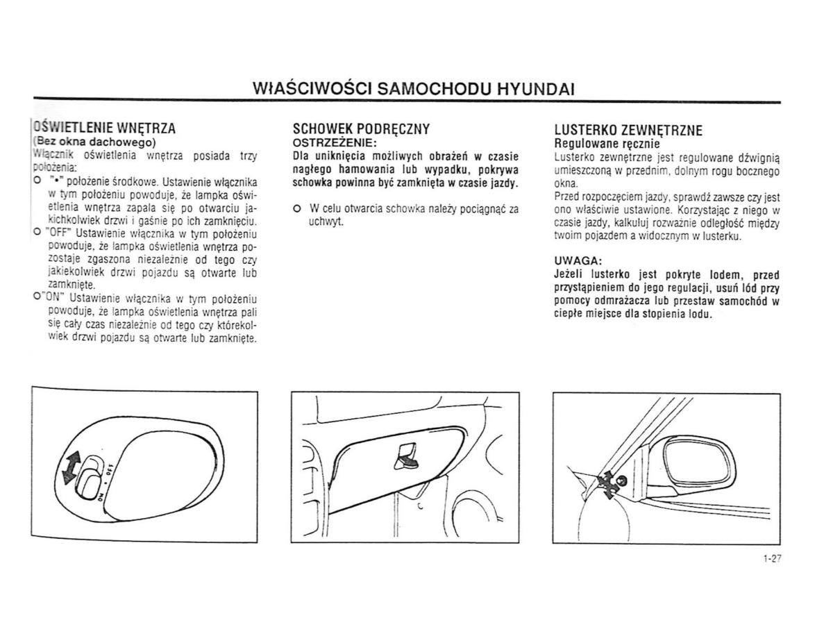 Hyundai Accent X3 Pony Excel instrukcja obslugi / page 33