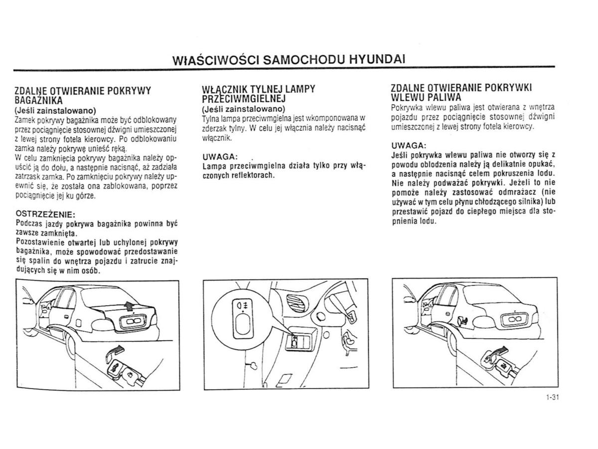 Hyundai Accent X3 Pony Excel instrukcja obslugi / page 37