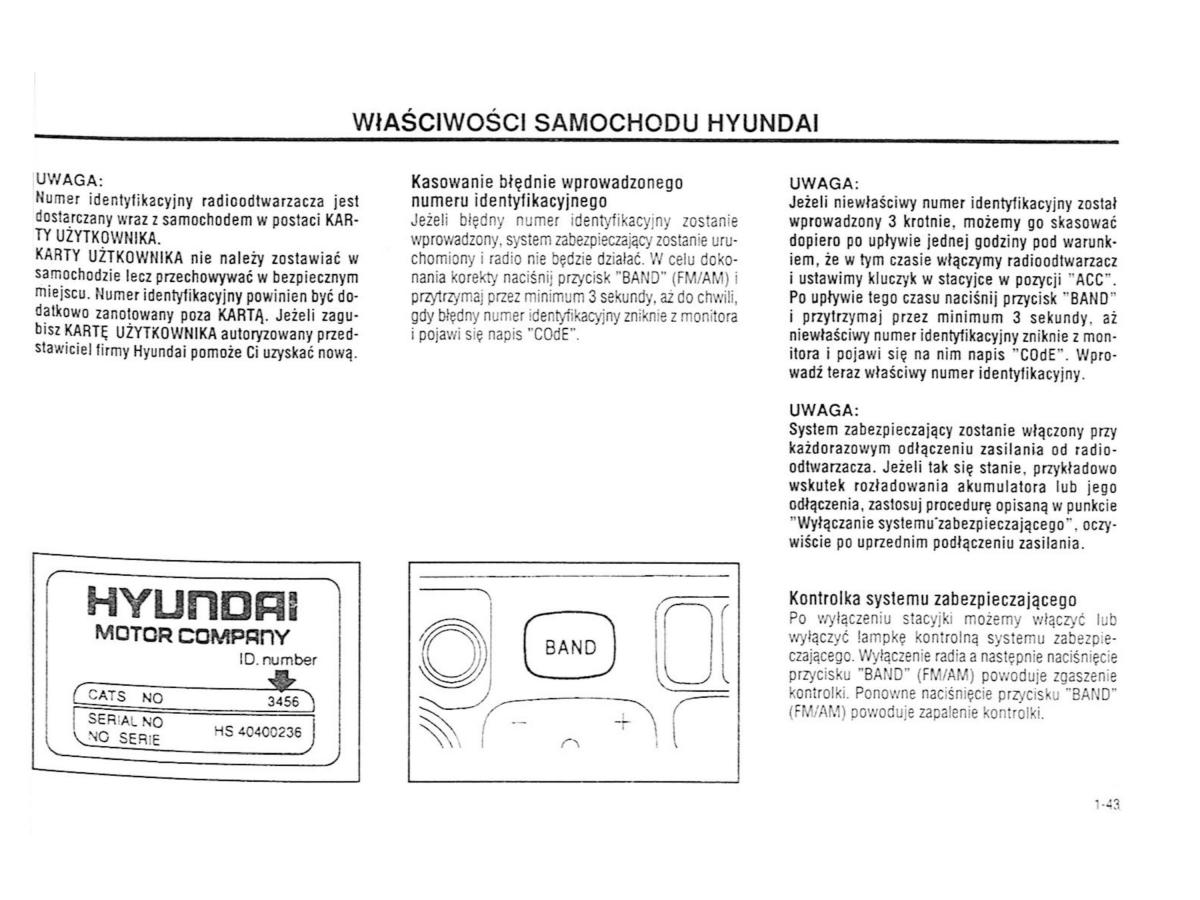 Hyundai Accent X3 Pony Excel instrukcja obslugi / page 49