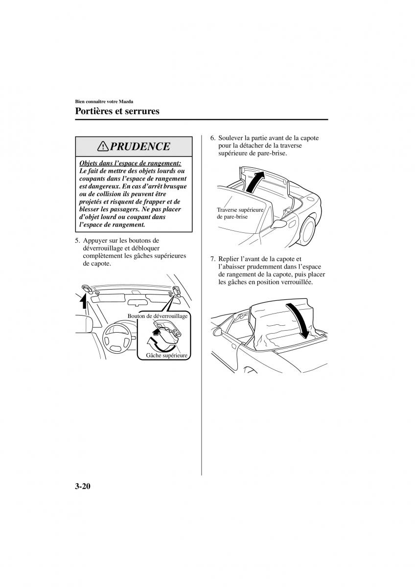 Mazda MX 5 Miata NB II 2 manuel du proprietaire / page 60