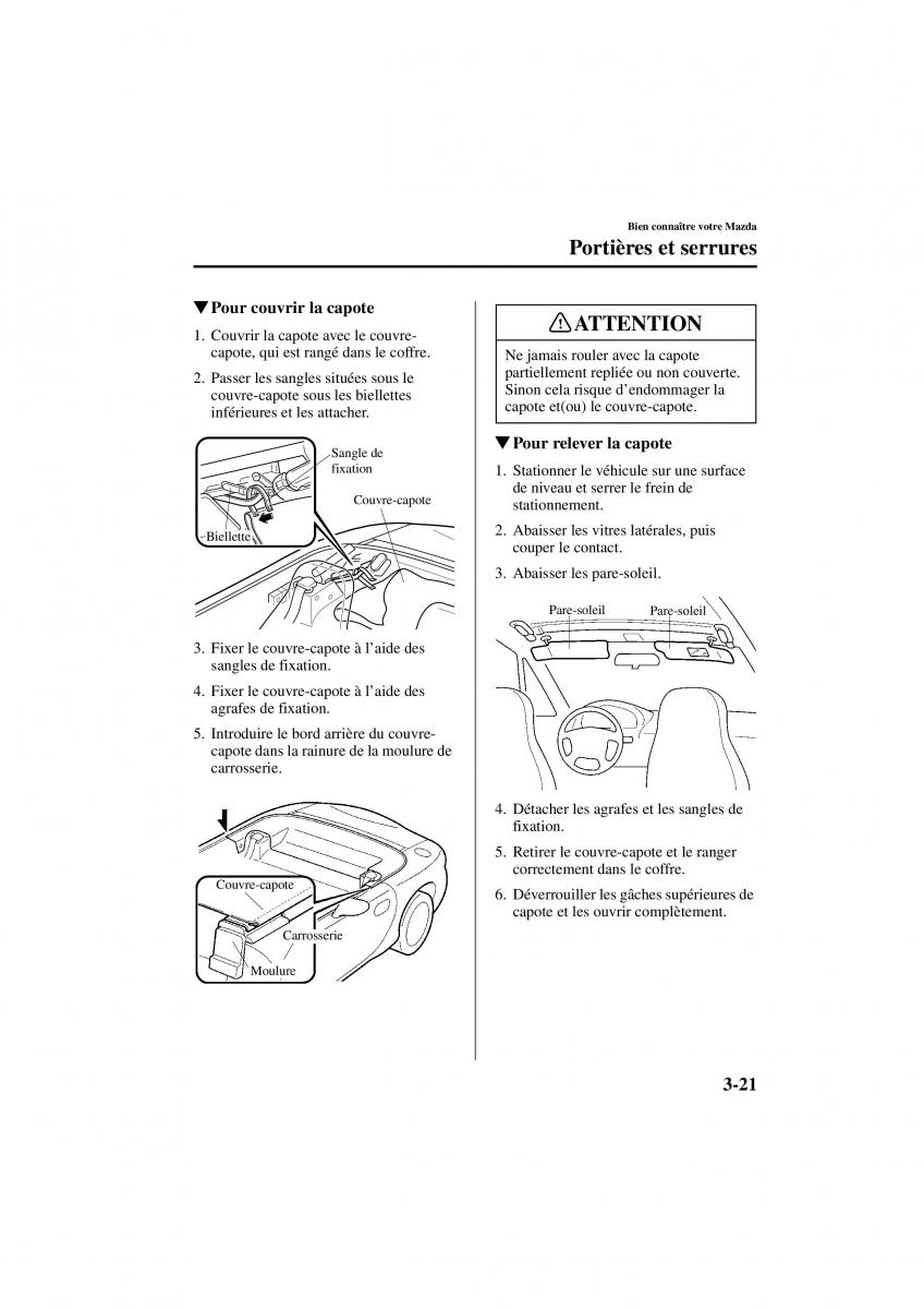 Mazda MX 5 Miata NB II 2 manuel du proprietaire / page 61