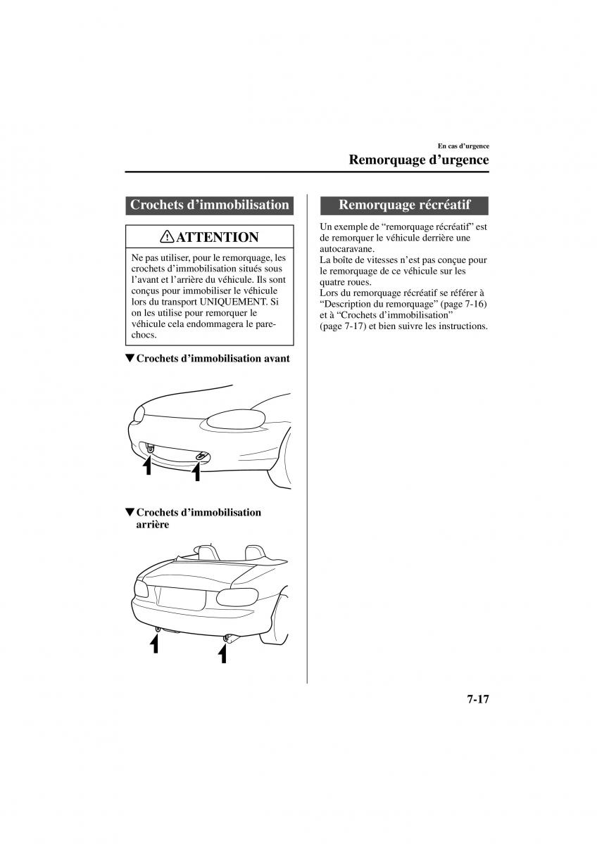 Mazda MX 5 Miata NB II 2 manuel du proprietaire / page 185