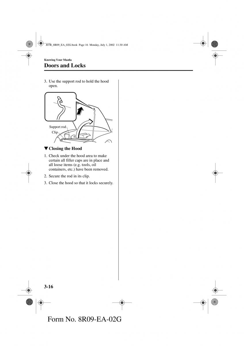 Mazda MX 5 Miata NB II 2 owners manual / page 55