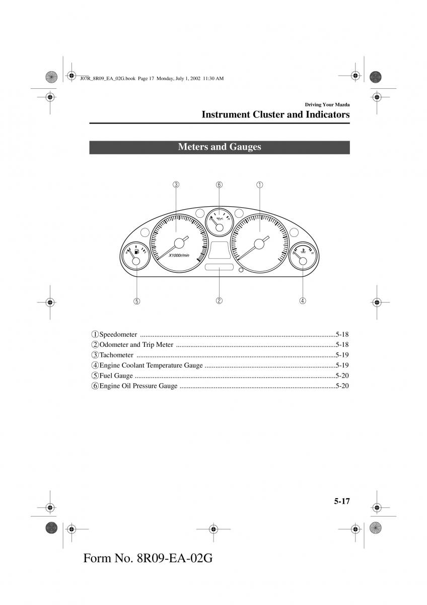 Mazda MX 5 Miata NB II 2 owners manual / page 100