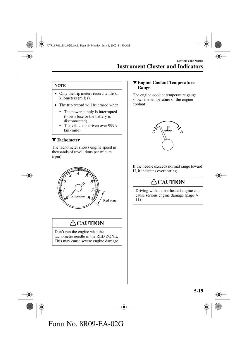 Mazda MX 5 Miata NB II 2 owners manual / page 102