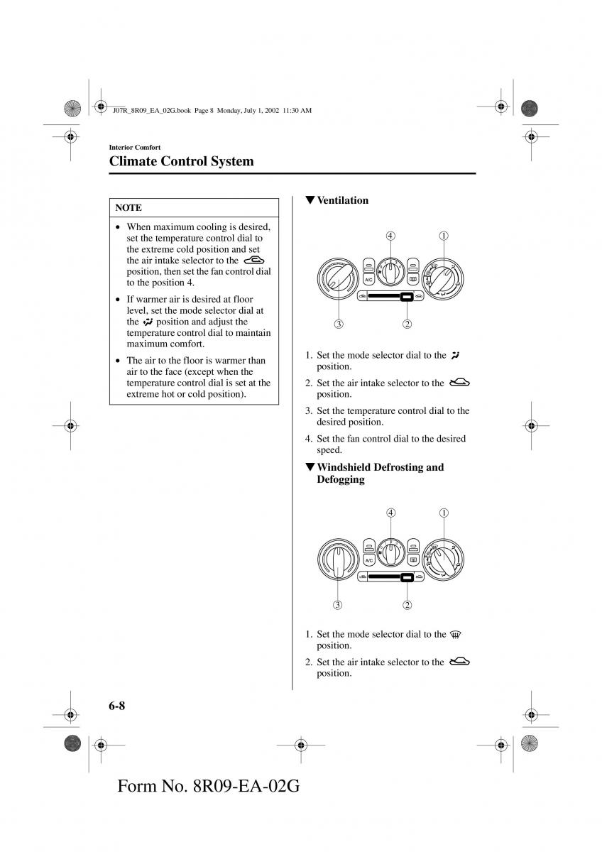 Mazda MX 5 Miata NB II 2 owners manual / page 127