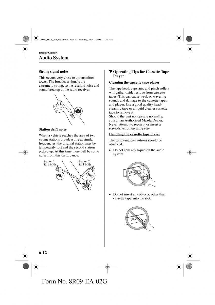 Mazda MX 5 Miata NB II 2 owners manual / page 131