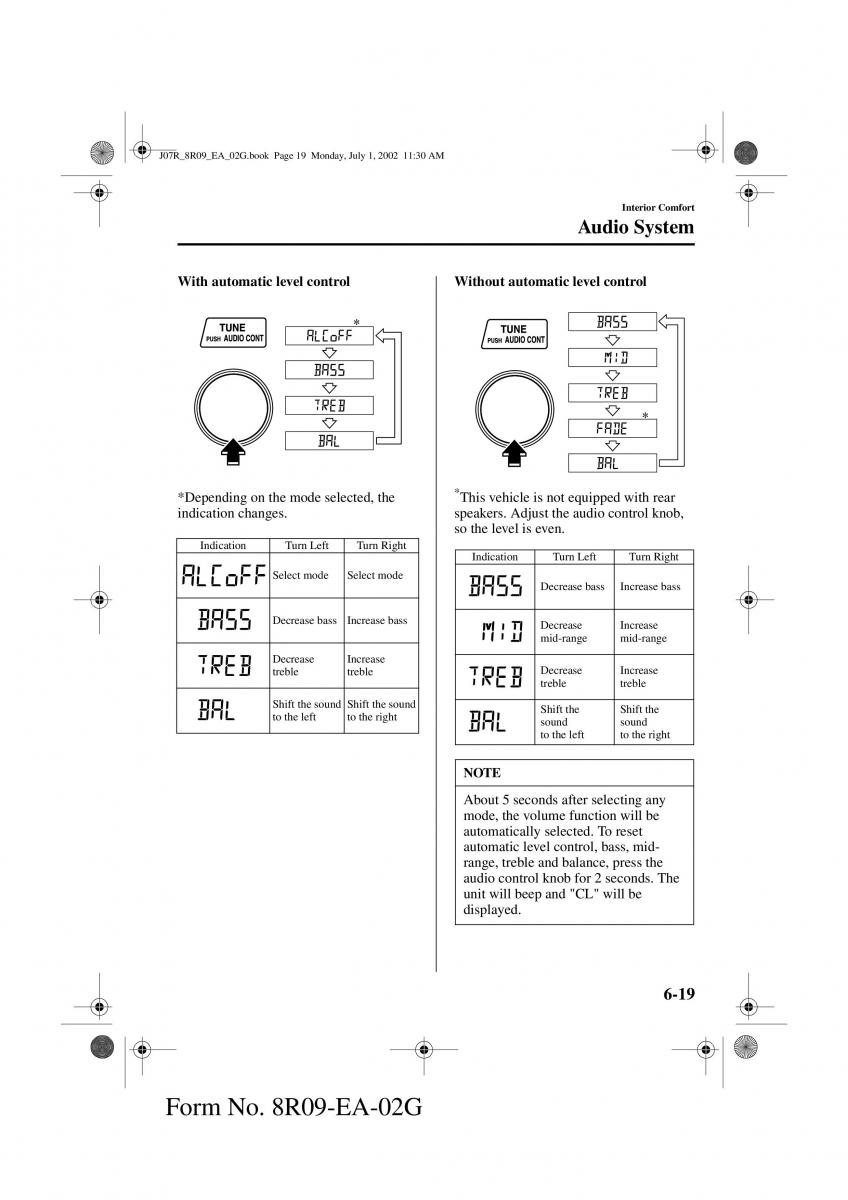 Mazda MX 5 Miata NB II 2 owners manual / page 138