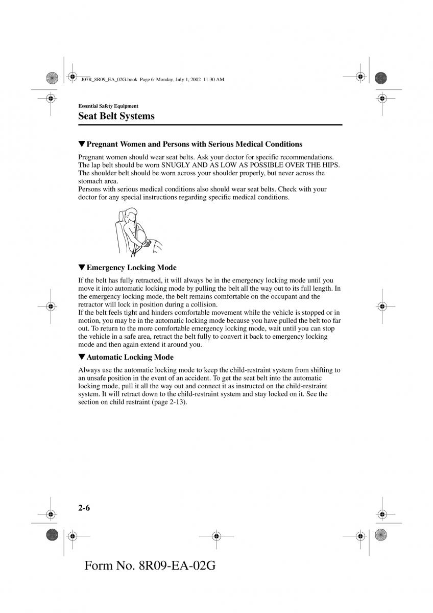 Mazda MX 5 Miata NB II 2 owners manual / page 15