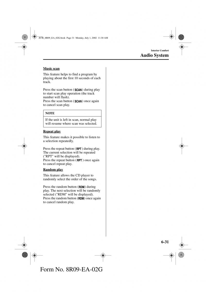 Mazda MX 5 Miata NB II 2 owners manual / page 150