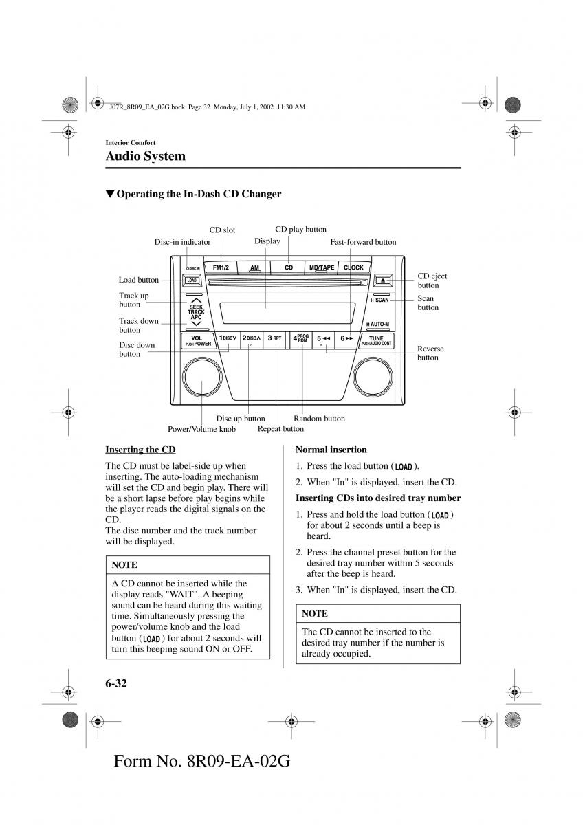 Mazda MX 5 Miata NB II 2 owners manual / page 151