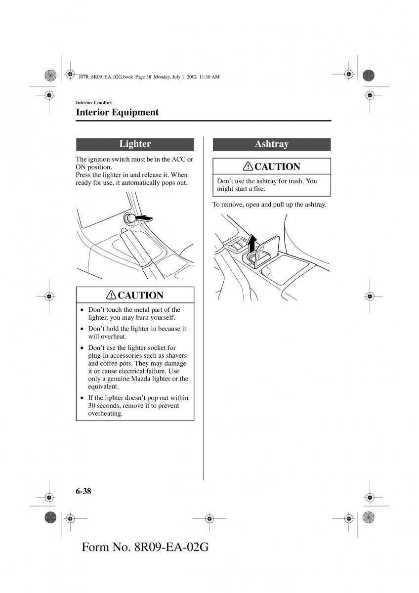 Mazda MX 5 Miata NB II 2 owners manual / page 157