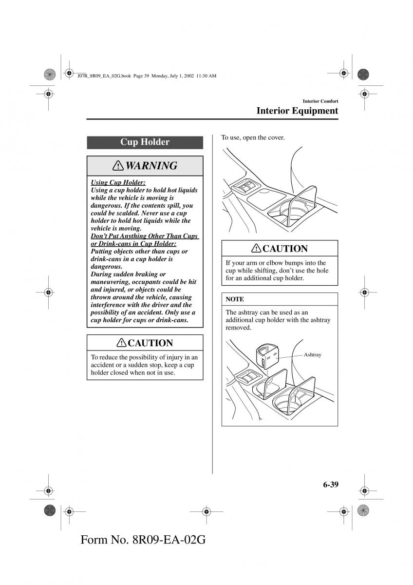 Mazda MX 5 Miata NB II 2 owners manual / page 158