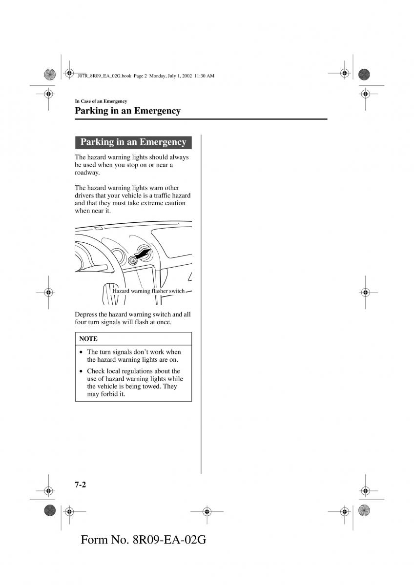 Mazda MX 5 Miata NB II 2 owners manual / page 163