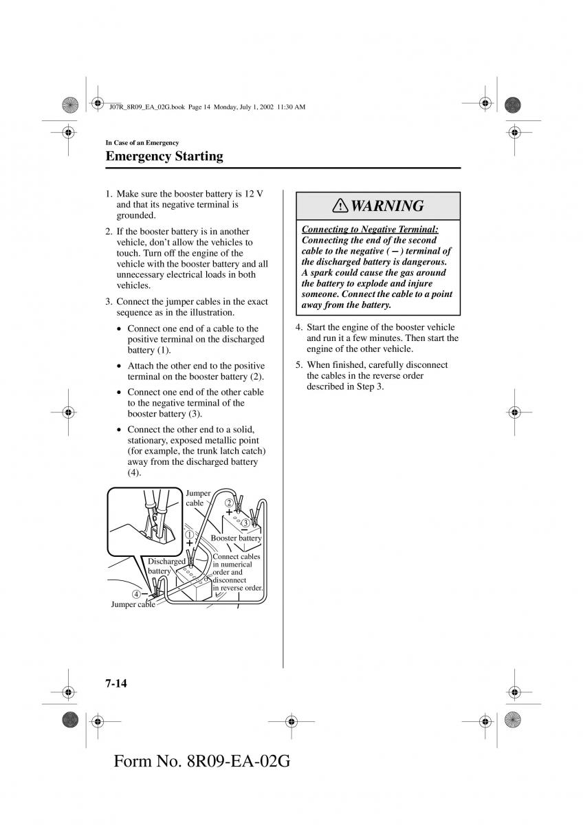 Mazda MX 5 Miata NB II 2 owners manual / page 175