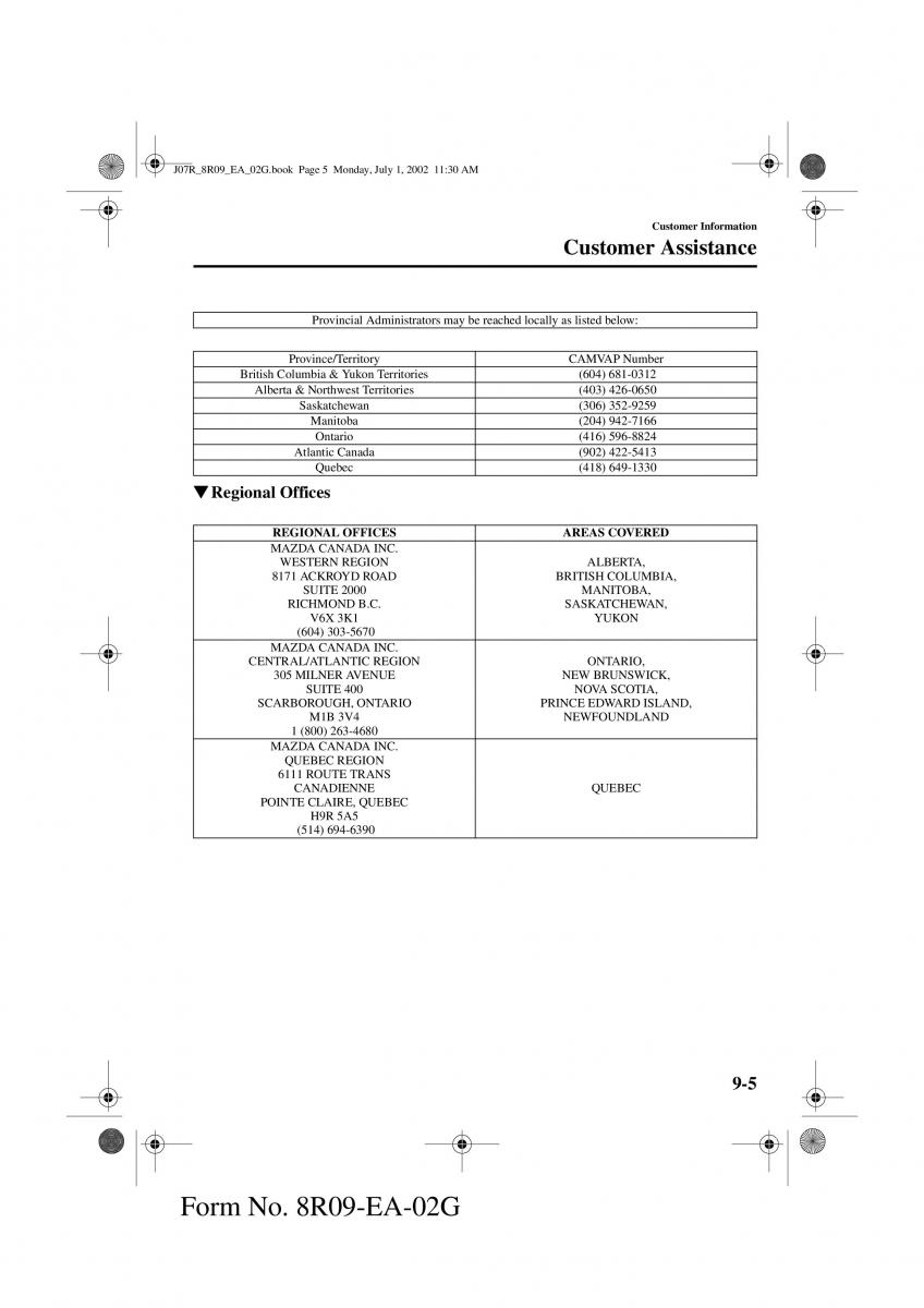 Mazda MX 5 Miata NB II 2 owners manual / page 234