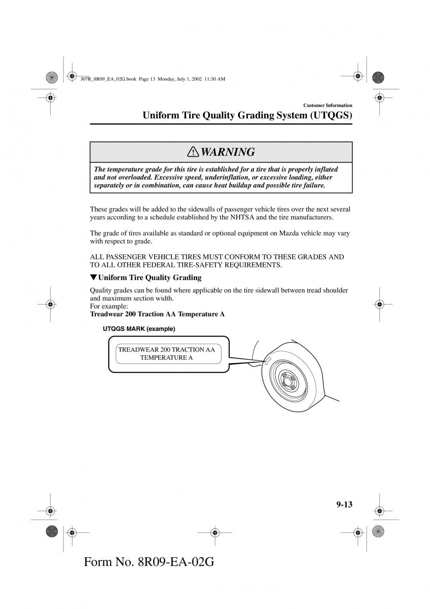 Mazda MX 5 Miata NB II 2 owners manual / page 242