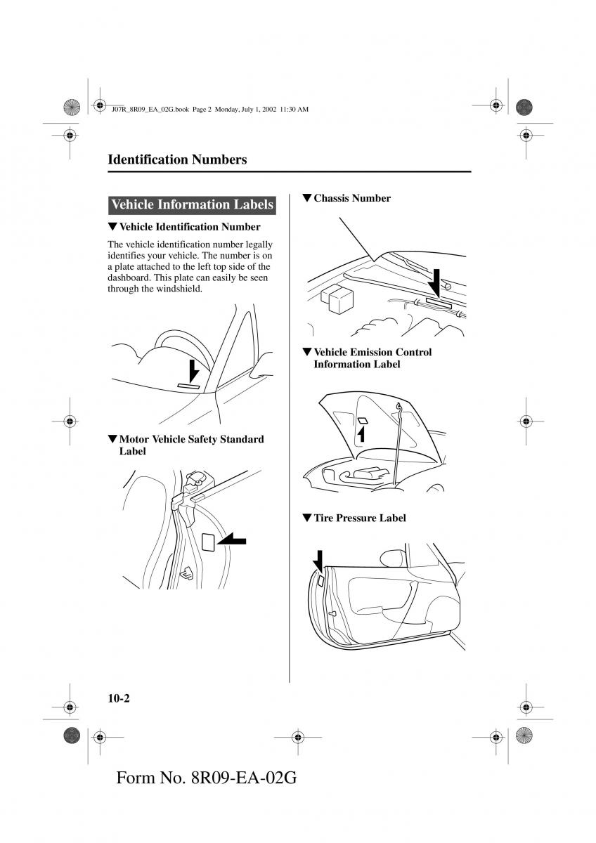 Mazda MX 5 Miata NB II 2 owners manual / page 247