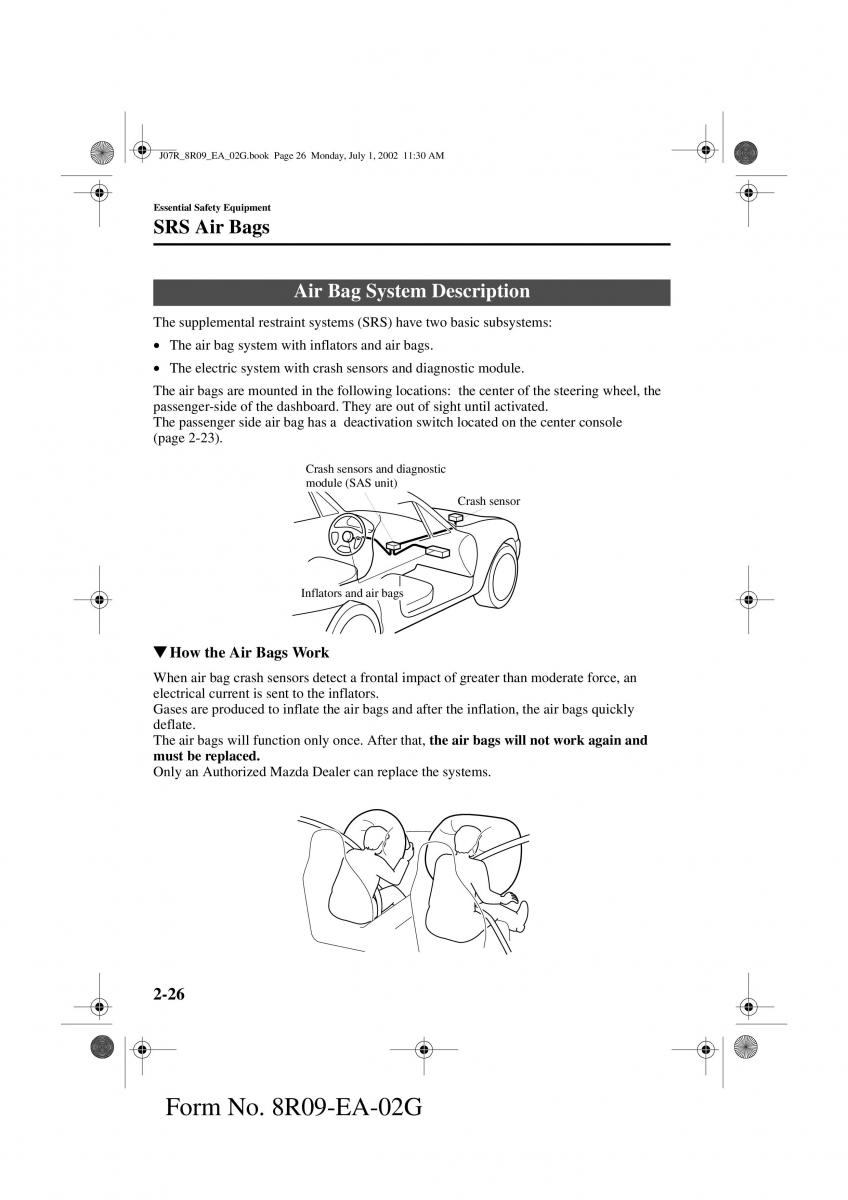 Mazda MX 5 Miata NB II 2 owners manual / page 35