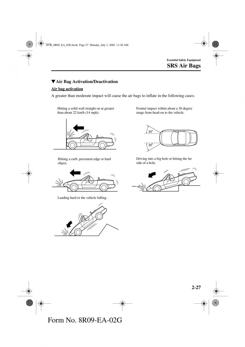 Mazda MX 5 Miata NB II 2 owners manual / page 36