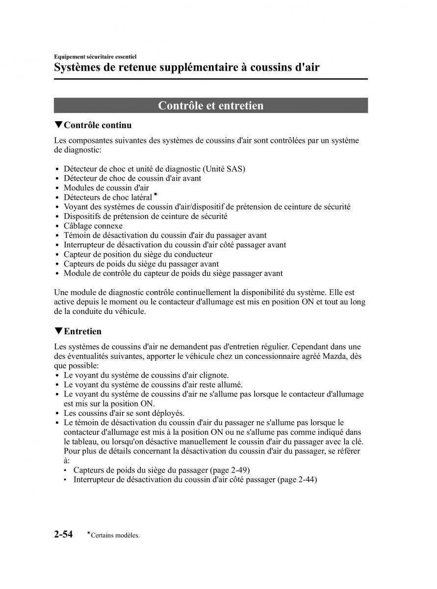 Mazda MX 5 Miata NC III 3 manuel du proprietaire / page 64