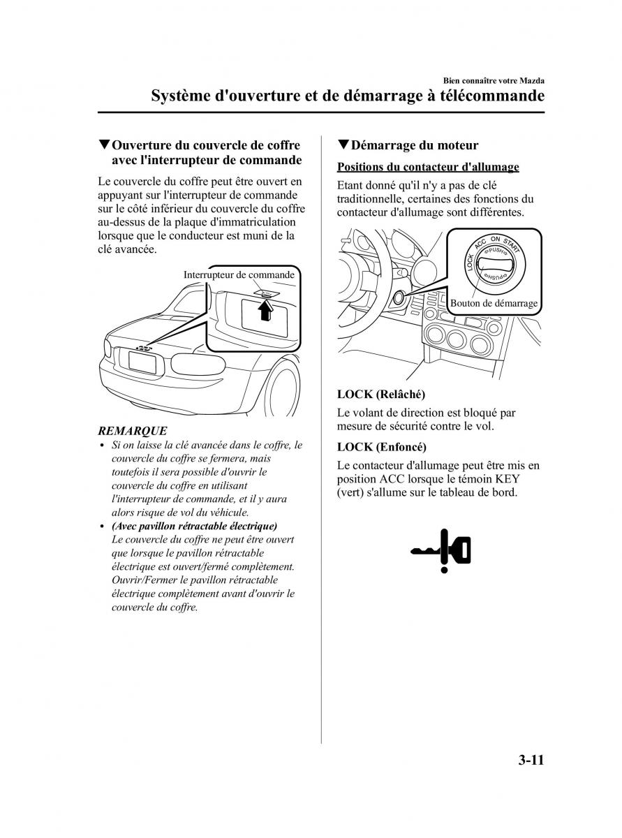 Mazda MX 5 Miata NC III 3 manuel du proprietaire / page 77