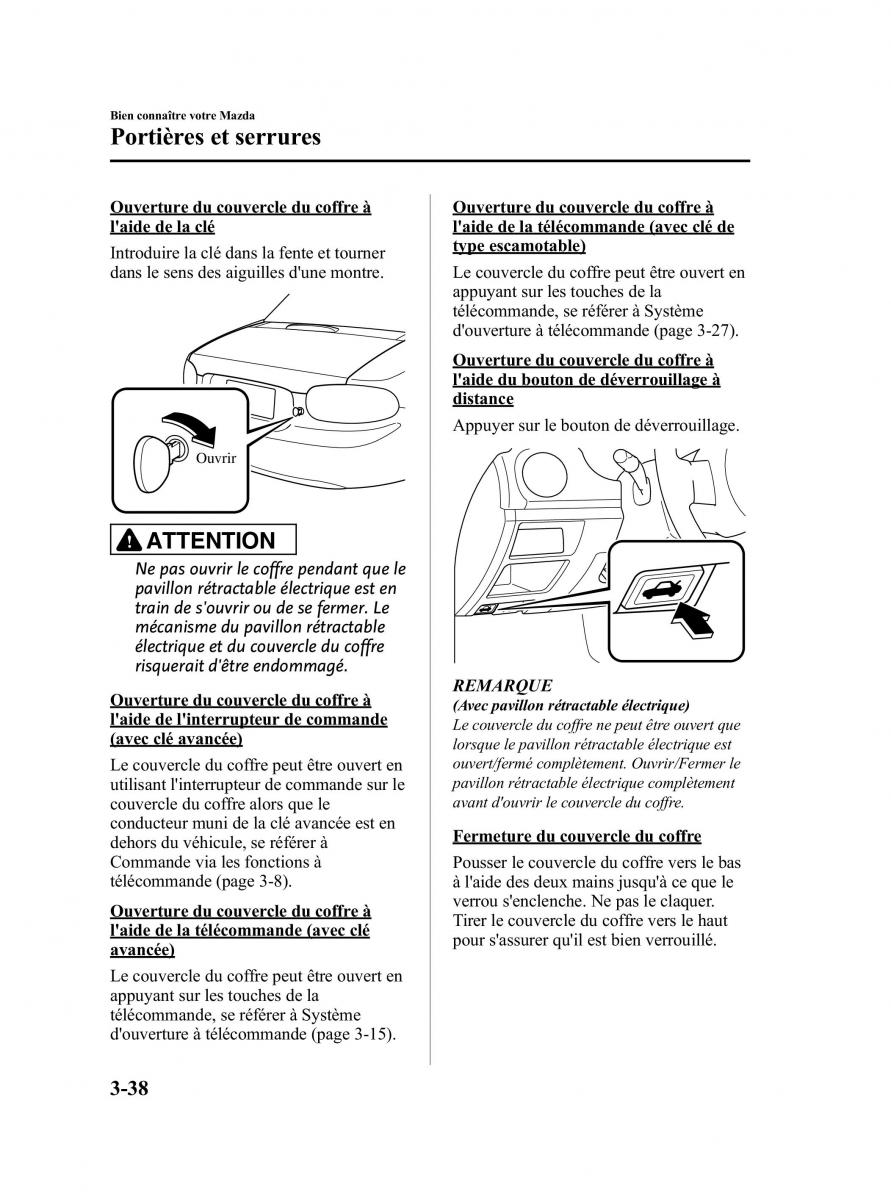 Mazda MX 5 Miata NC III 3 manuel du proprietaire / page 104