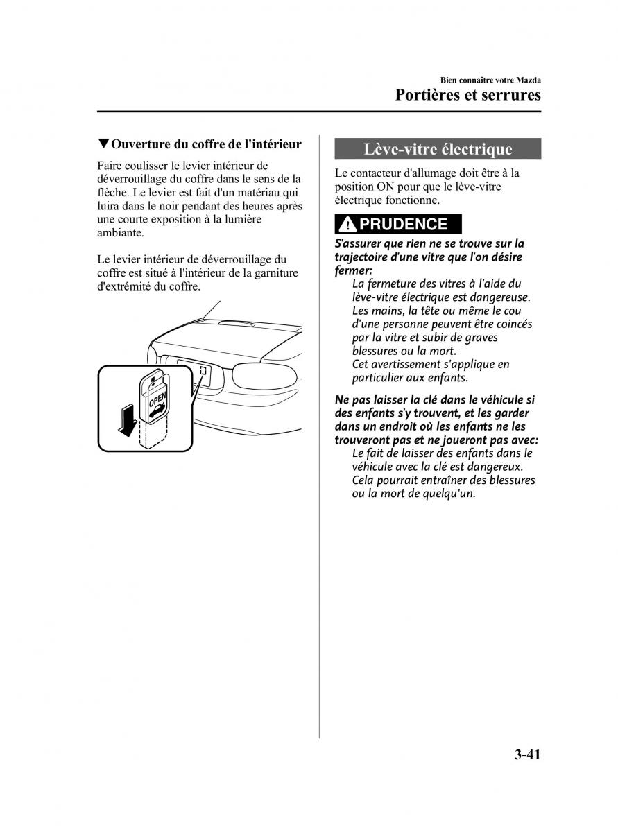 Mazda MX 5 Miata NC III 3 manuel du proprietaire / page 107