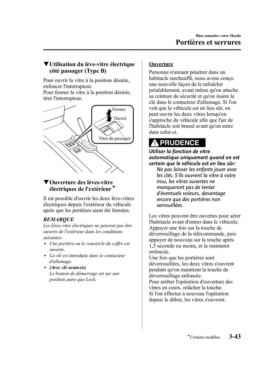 Mazda MX 5 Miata NC III 3 manuel du proprietaire / page 109