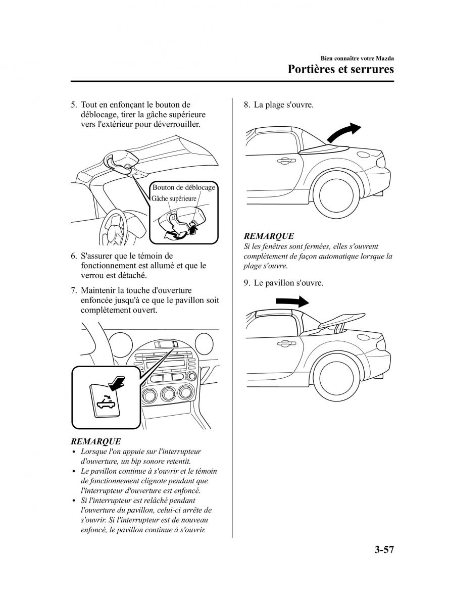 Mazda MX 5 Miata NC III 3 manuel du proprietaire / page 123