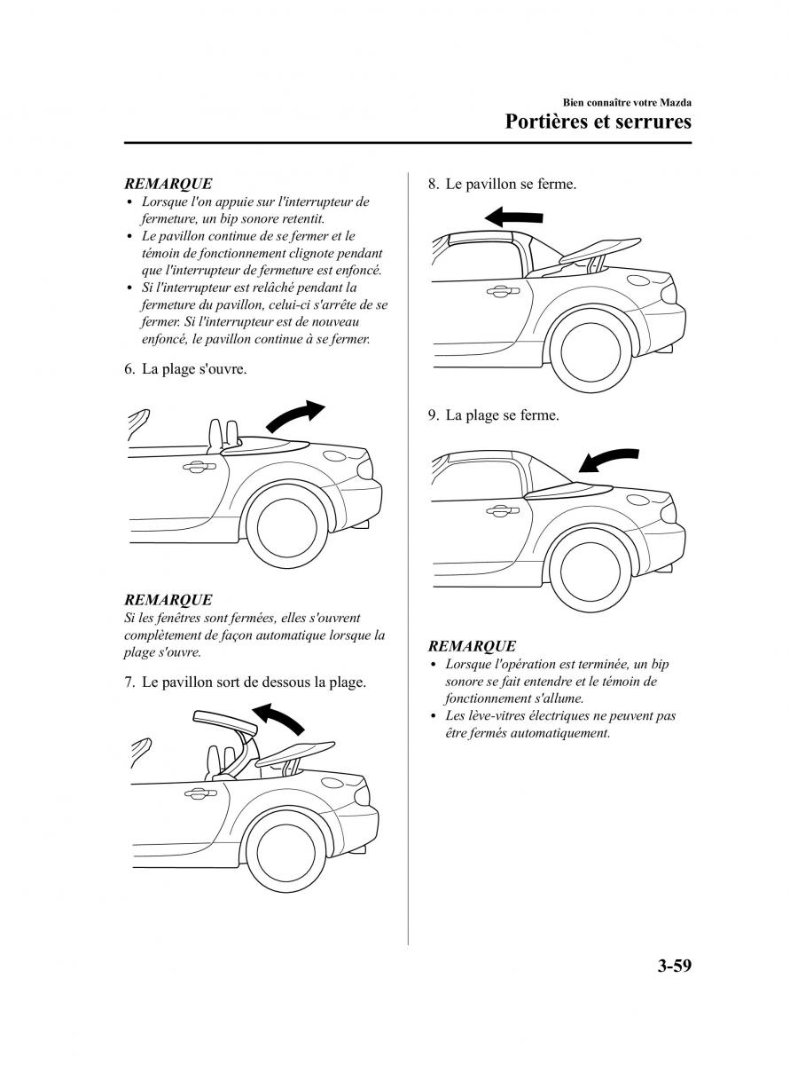 Mazda MX 5 Miata NC III 3 manuel du proprietaire / page 125