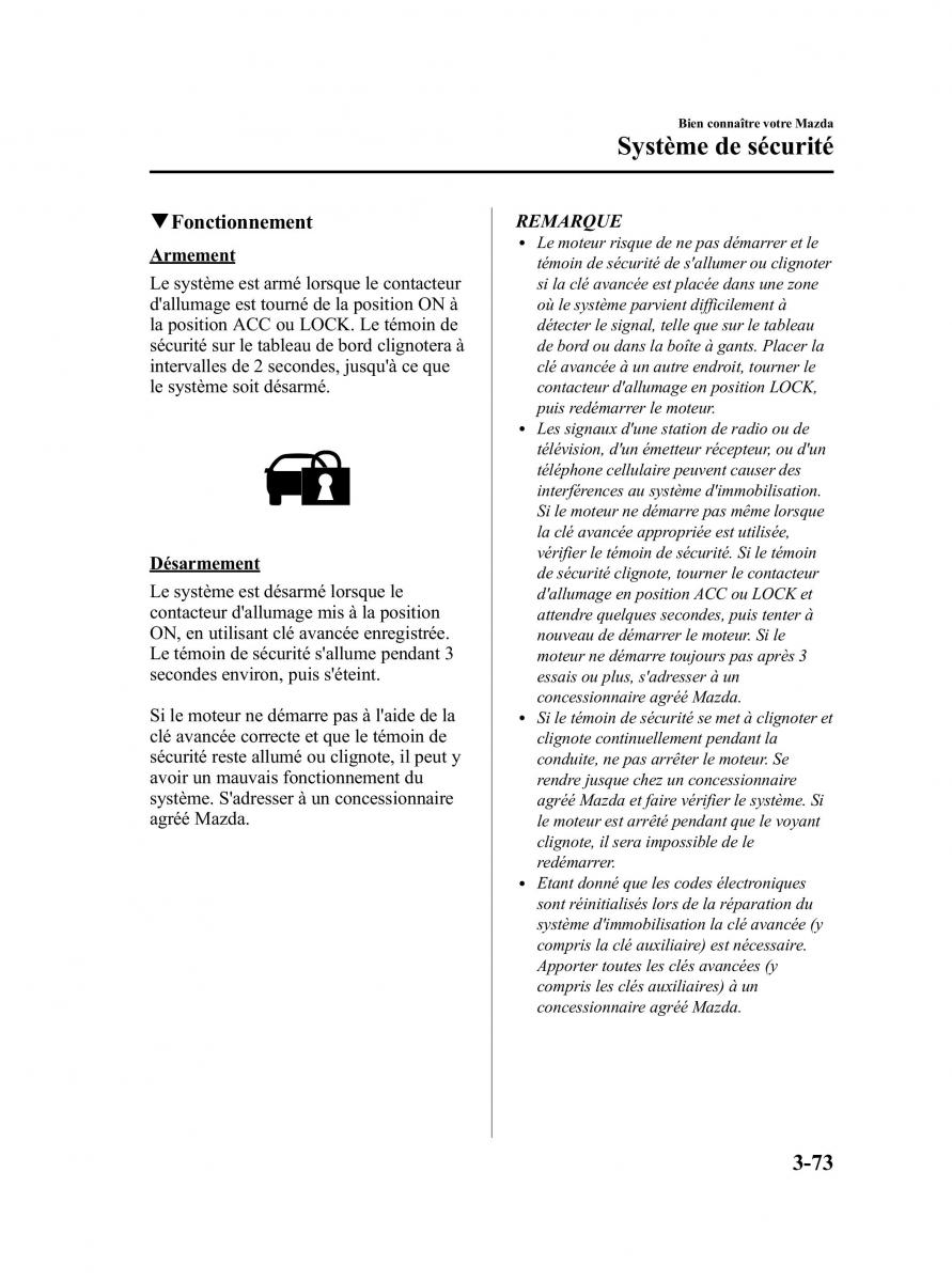 Mazda MX 5 Miata NC III 3 manuel du proprietaire / page 139