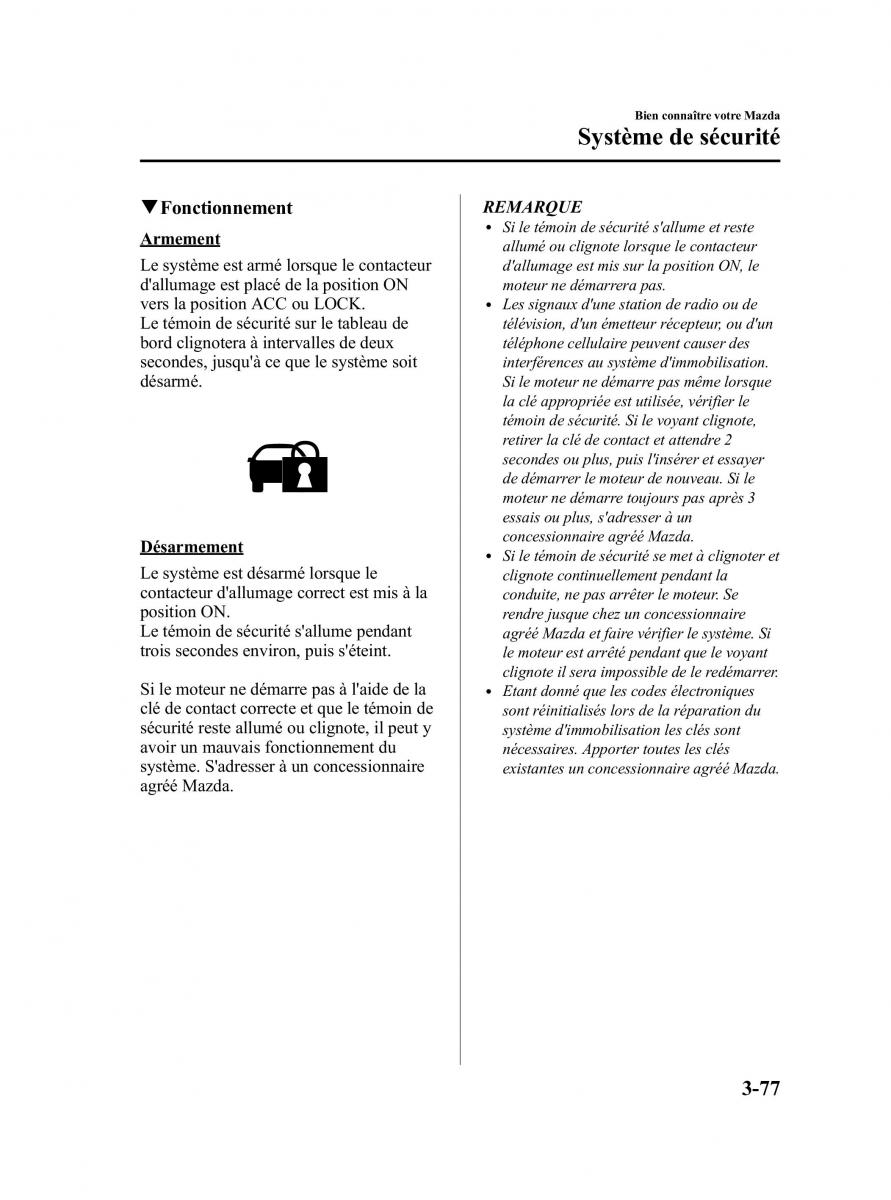 Mazda MX 5 Miata NC III 3 manuel du proprietaire / page 143