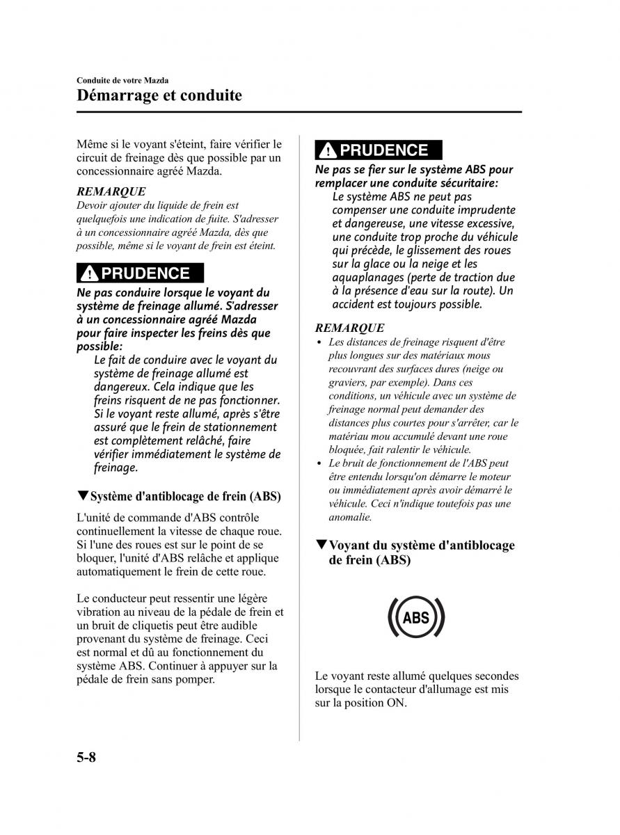 Mazda MX 5 Miata NC III 3 manuel du proprietaire / page 172