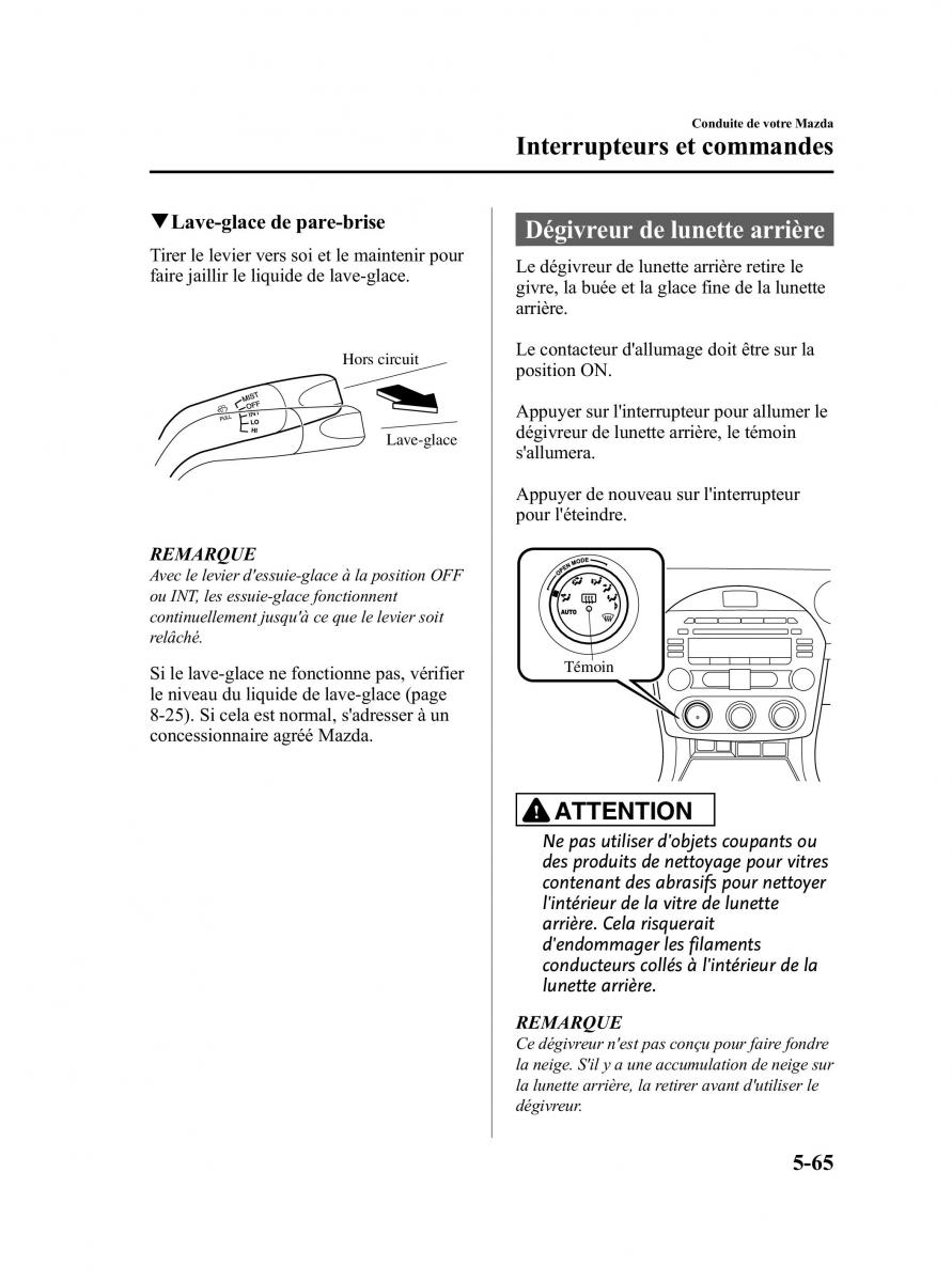 Mazda MX 5 Miata NC III 3 manuel du proprietaire / page 229