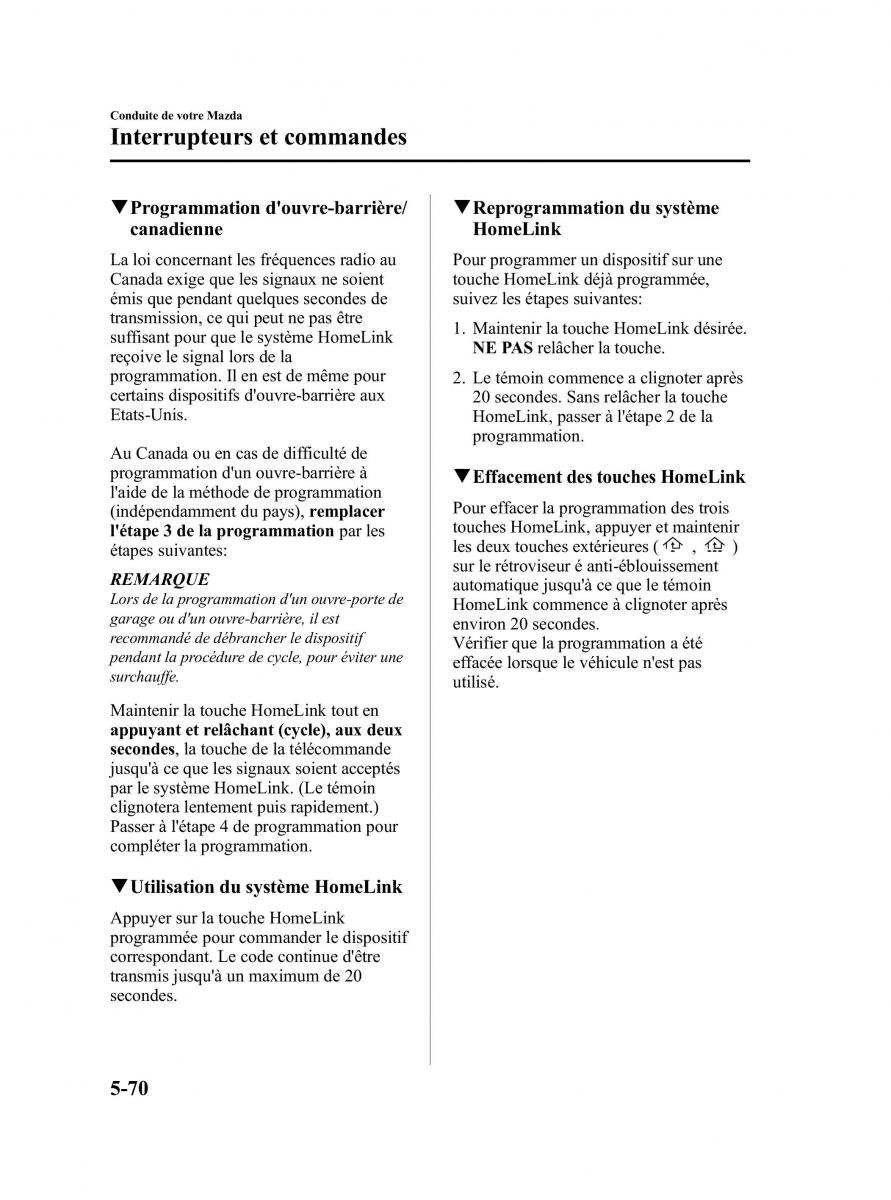 Mazda MX 5 Miata NC III 3 manuel du proprietaire / page 234