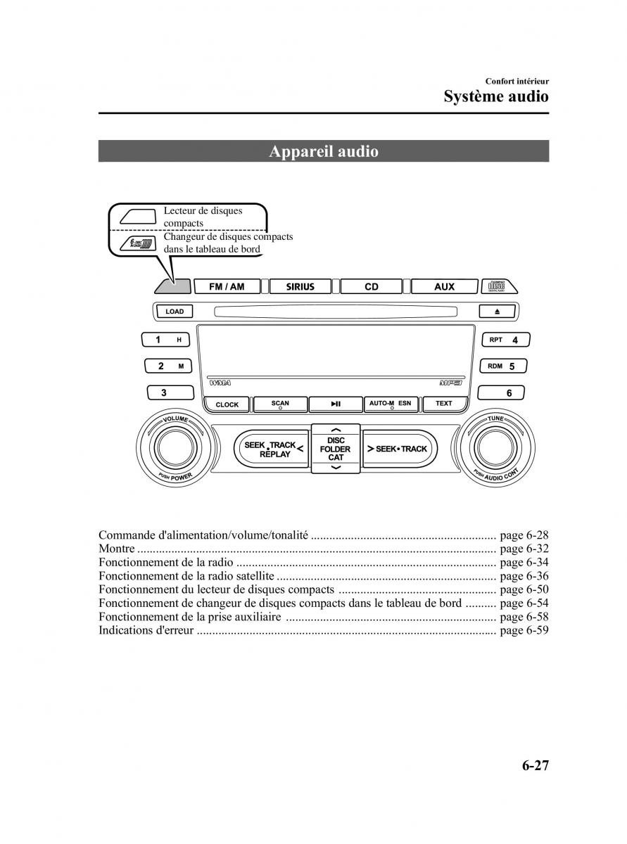 Mazda MX 5 Miata NC III 3 manuel du proprietaire / page 261