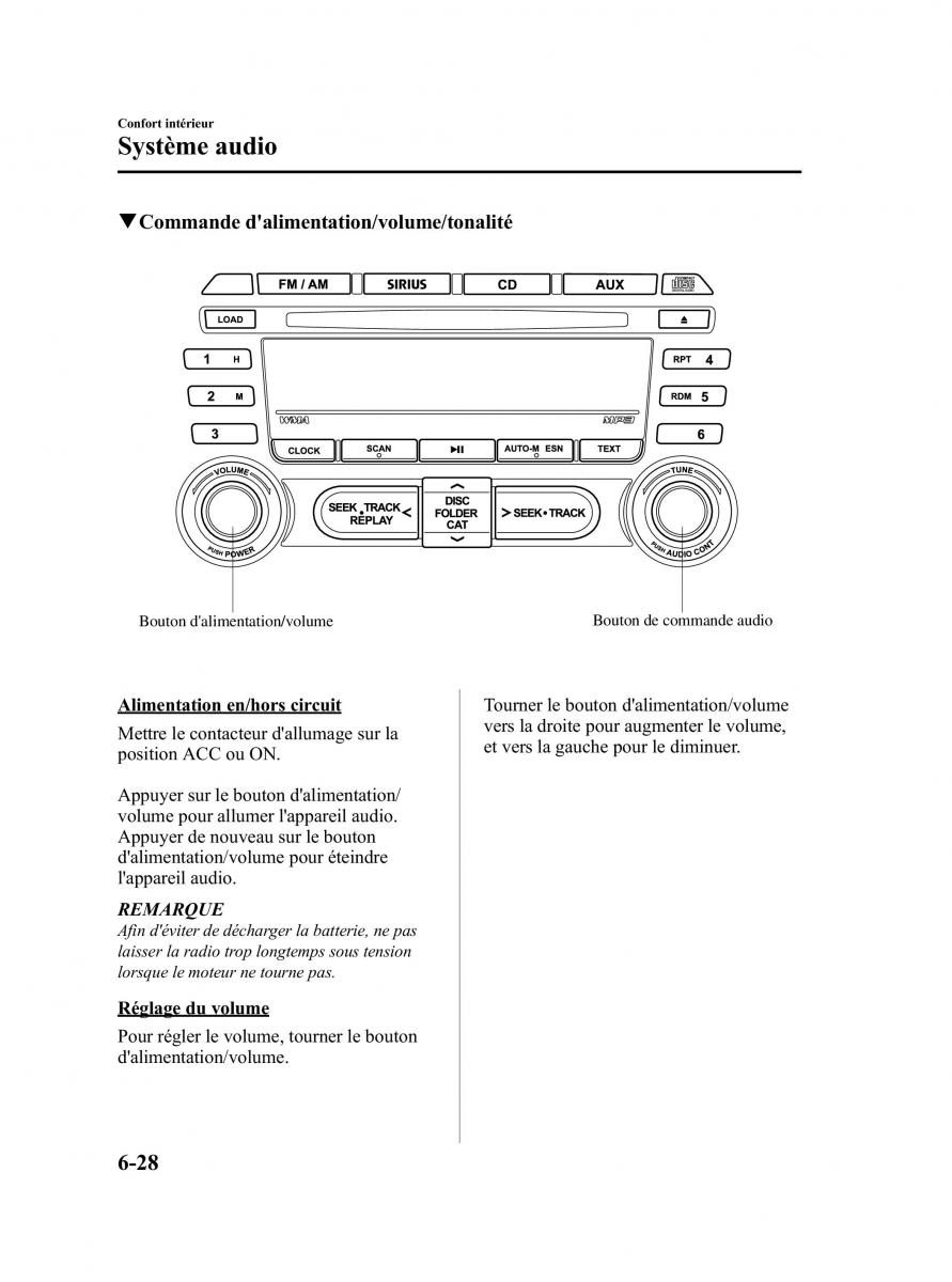 Mazda MX 5 Miata NC III 3 manuel du proprietaire / page 262