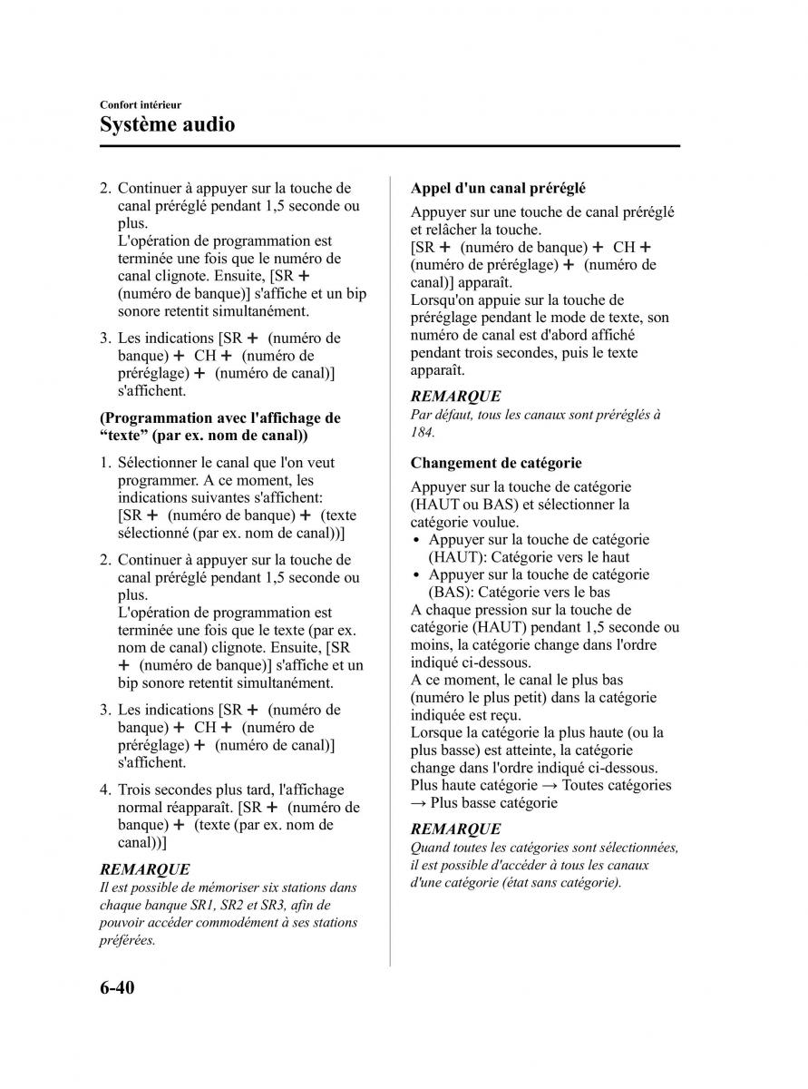 Mazda MX 5 Miata NC III 3 manuel du proprietaire / page 274