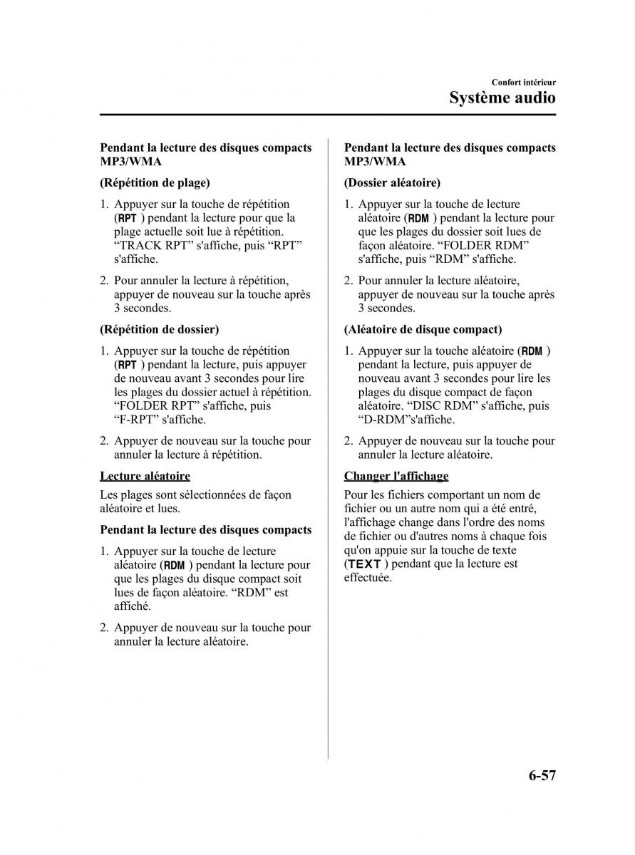 Mazda MX 5 Miata NC III 3 manuel du proprietaire / page 291